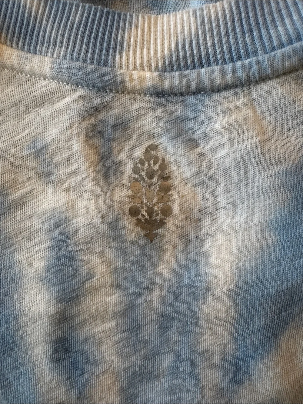 Free People Love Tank Tie Dye White/Bluestone Combo Size XS